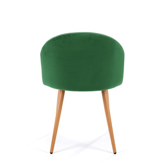 4 x Sametová čalouněná židle SJ.075 Lahvově Zelená