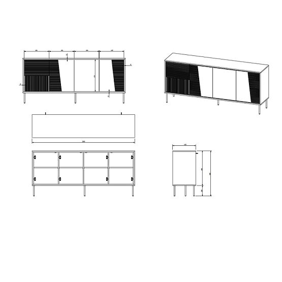 ABI komoda černý mat/ černý mat