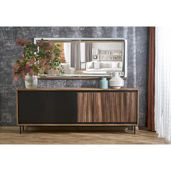 ABISSO nástěnné zrcadlo, stříbrné (1p=1ks)