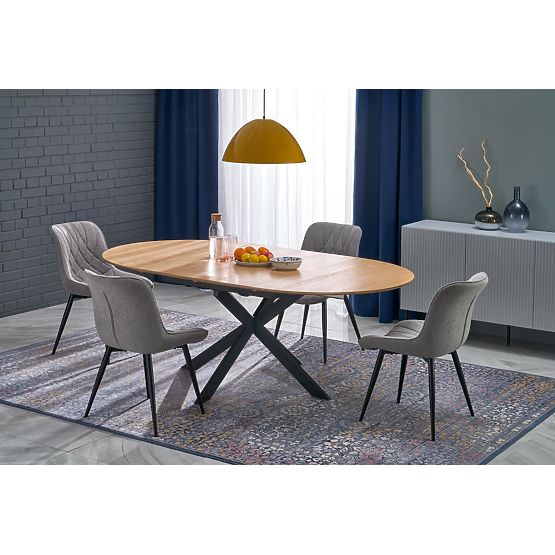 ACORD rozkládací stůl, přírodní / černý (2p=1ks)