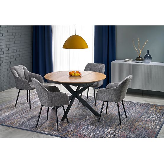 ACORD rozkládací stůl, přírodní / černý (2p=1ks)