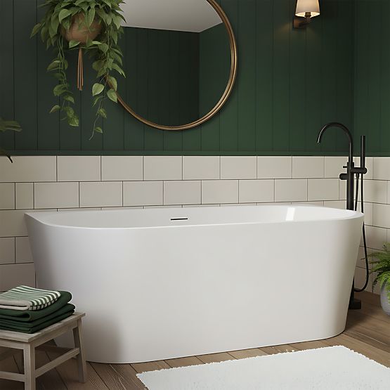 Akrylátová nástěnná vana OLIMPIA 150 cm