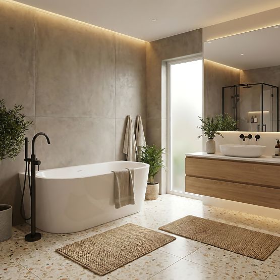 Akrylátová přístěnná vana OLIMPIA 170 cm