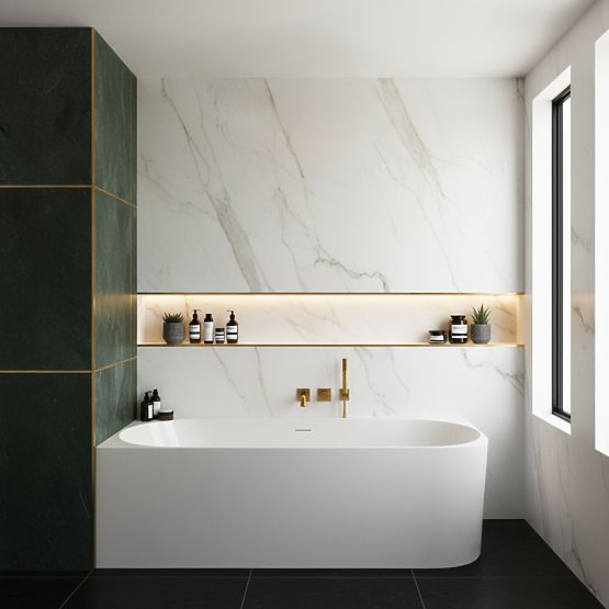 Akrylátová Rohová Vana BELLANTO SLIM 170 Levá