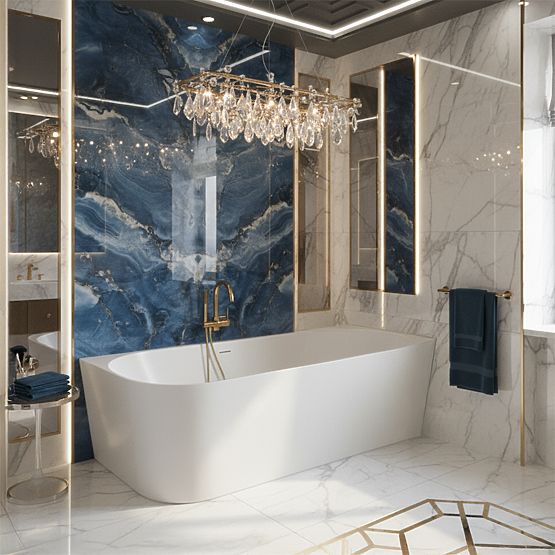 Akrylátová Rohová Vana BELLANTO SLIM 170 Pravá