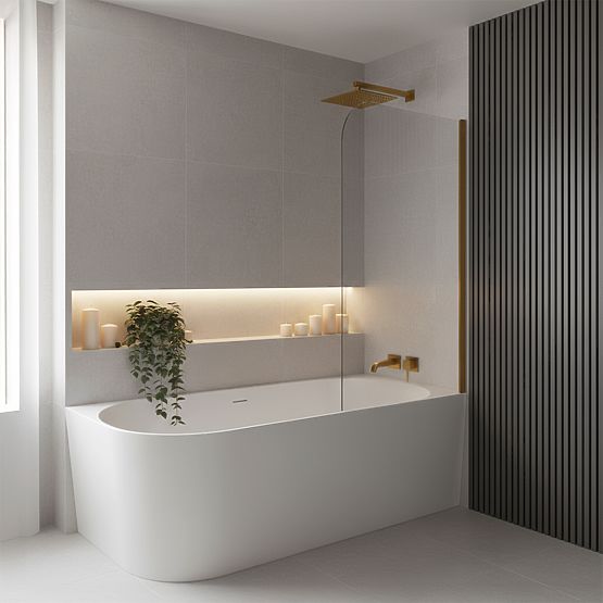 Akrylátová Rohová Vana BELLANTO SLIM 170 Pravá