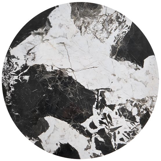 ALEXANDRA sada 2 stolků, černý mramor / černá