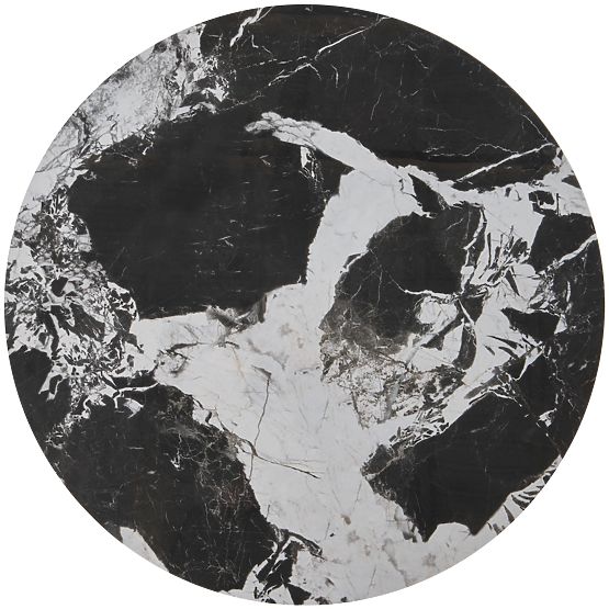 ALEXANDRA sada 2 stolků, černý mramor / černá