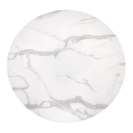 AMBROSIO kulatý stůl, deska - sklo, noha - černá (2p=1ks)