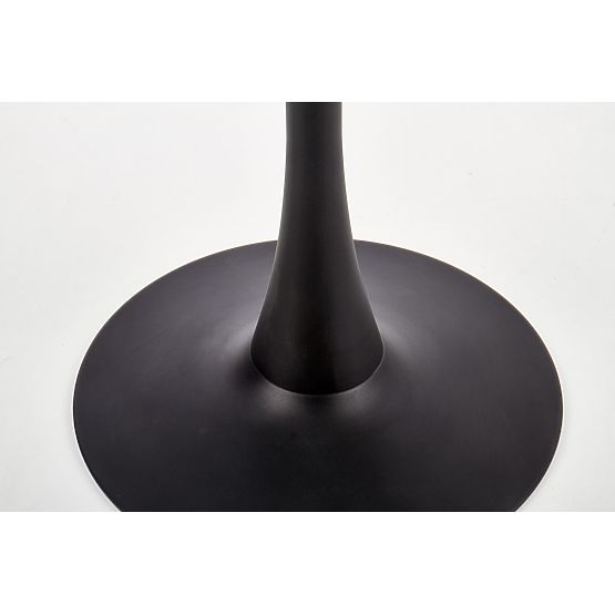 AMBROSIO kulatý stůl, deska - sklo, noha - černá (2p=1ks)