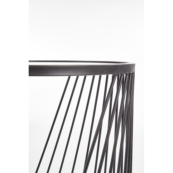 ANTILLA sada 2 stolků černý / kouřový 