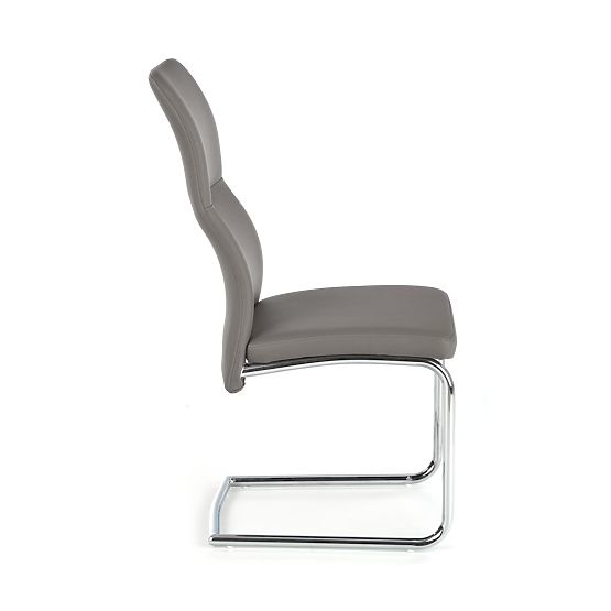 ARCO Chromovaná kovová židle / eko kůže barva popel (1p=2ks)