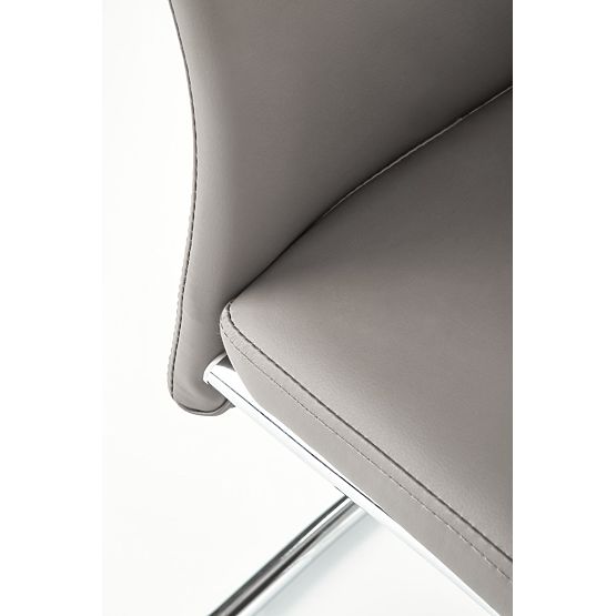 ARCO Chromovaná kovová židle / eko kůže barva popel (1p=2ks)
