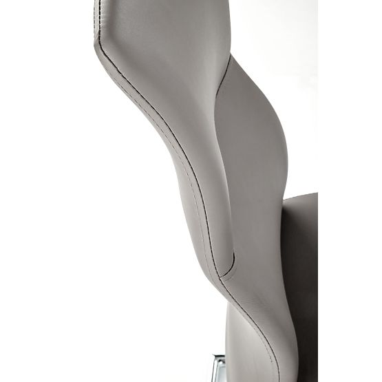 ARCO Chromovaná kovová židle / eko kůže barva popel (1p=2ks)