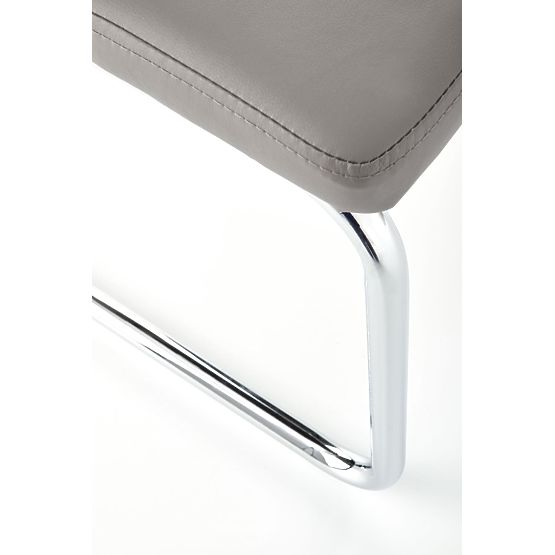 ARCO Chromovaná kovová židle / eko kůže barva popel (1p=2ks)