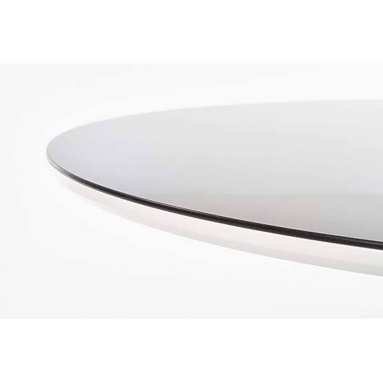 AVELAR deska - černá / bílá, rám - černý