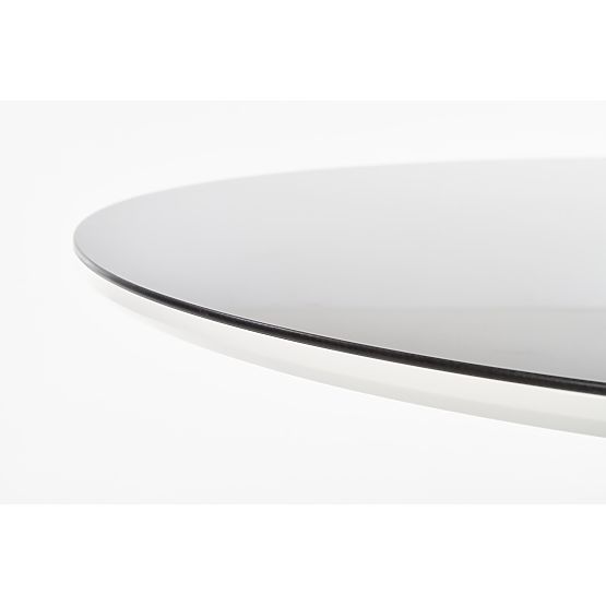 AVELAR deska - černá / bílá, rám - černý