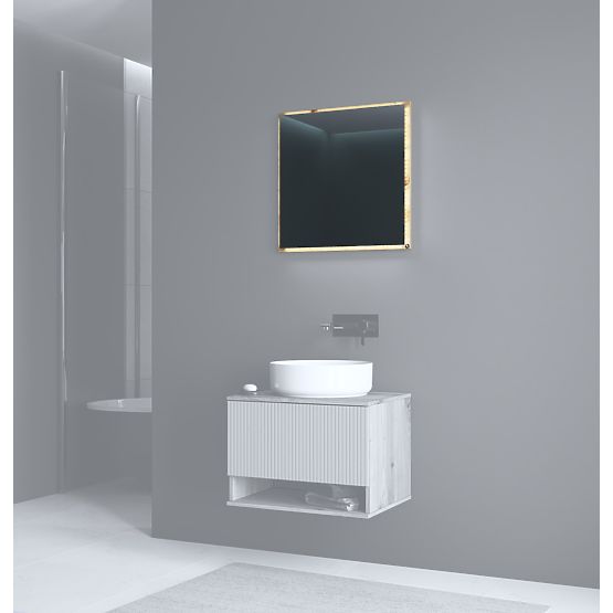 AVIOLA Zrcadlo 60 cm + LED dub artisan (1p=1ks)