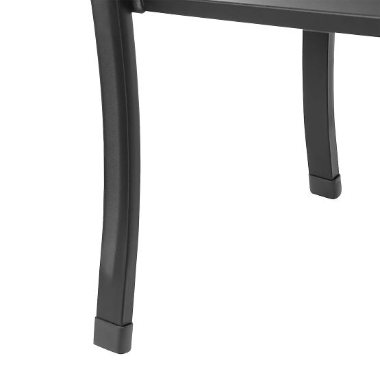 Ažurová zahradní lavička s opěradlem parková na terasu balkon kovová konstrukce