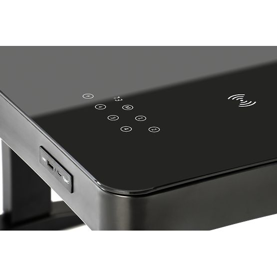 B52 stůl s funkcí nastavení výšky, černý (2p=1ks)