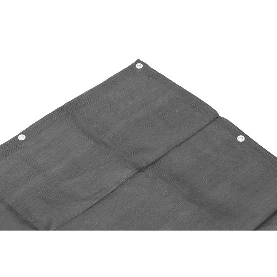 Balkónová clona s kovaním 100x700 cm stínící síť + instalační prvky šedá MultiGarden