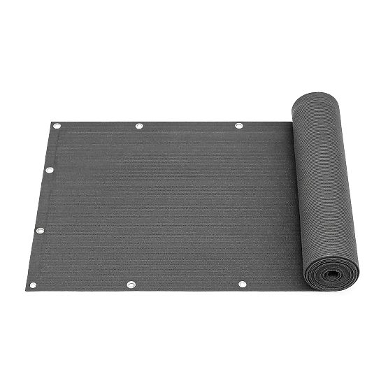 Balkónová clona s kovaním 100x700 cm stínící síť + instalační prvky šedá MultiGarden