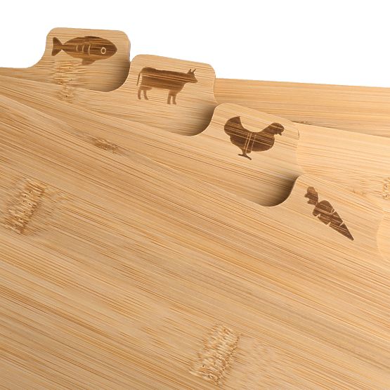 Bambusové krájecí prkénko Skara sada 4 kusů