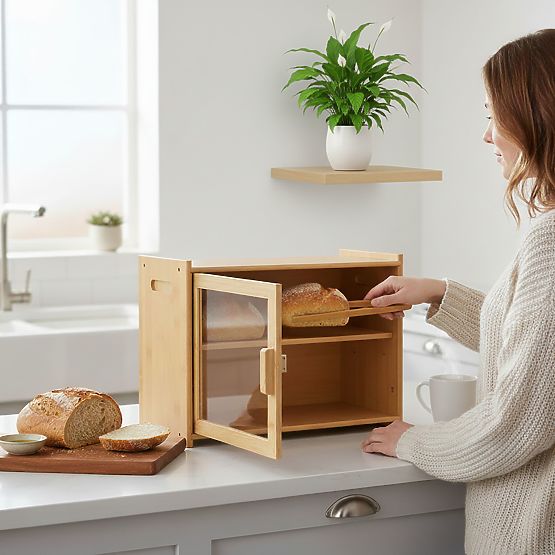 Bambusový chlebník Pierre, nádoba na chléb