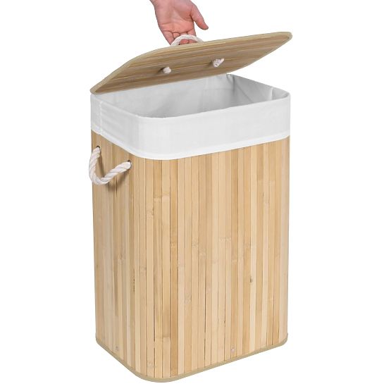 Bambusový koš na prádlo 1 komorový přírodní