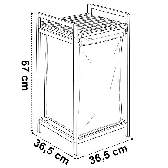 bambusový koš na prádlo nebo hračky HANOI 1 přihrádka