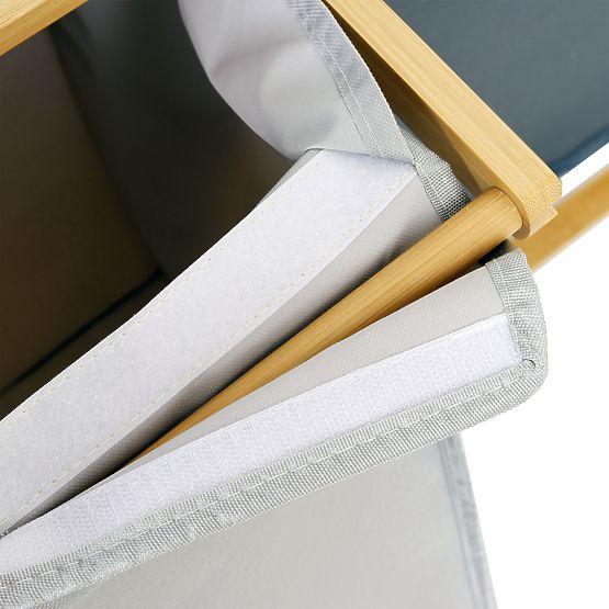 Bambusový koš na prádlo nebo hračky HANOI 2 přihrádky DUO BARVA