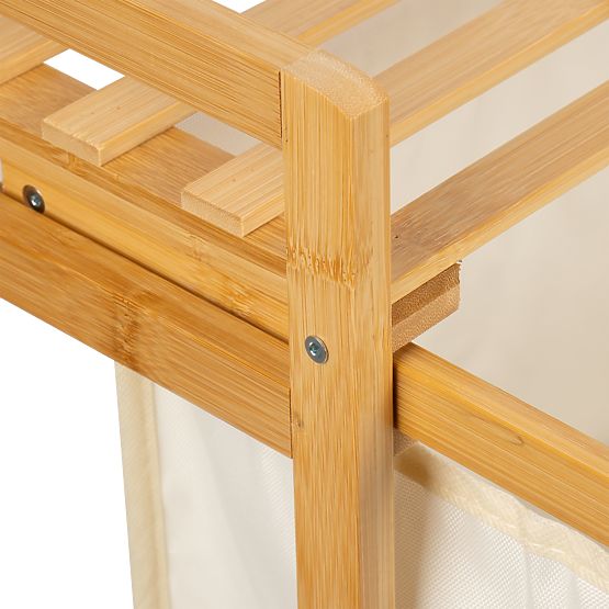 Bambusový koš na prádlo nebo hračky HANOI 2 přihrádky