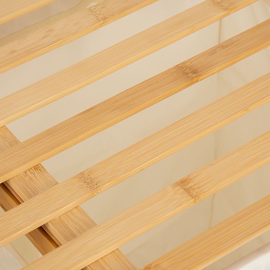 Bambusový koš na prádlo nebo hračky HANOI 2 přihrádky