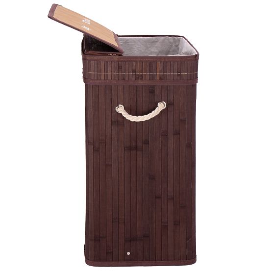 Bambusový koš na prádlo s víkem 100L wenge