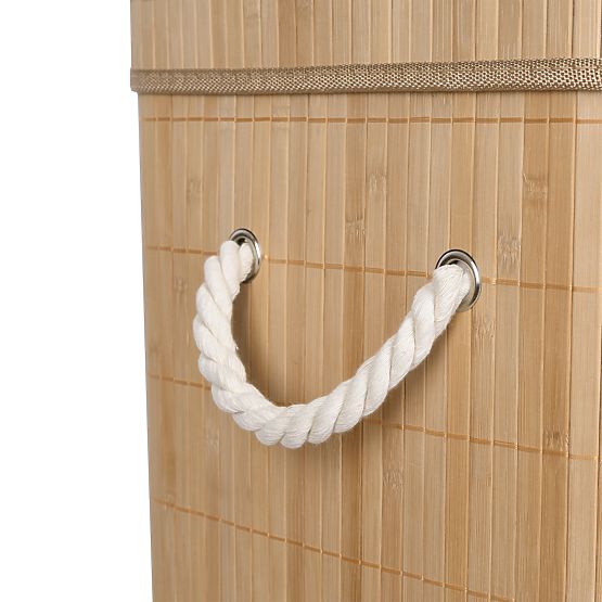 Bambusový koš na prádlo s víkem SOREN 80L přírodní