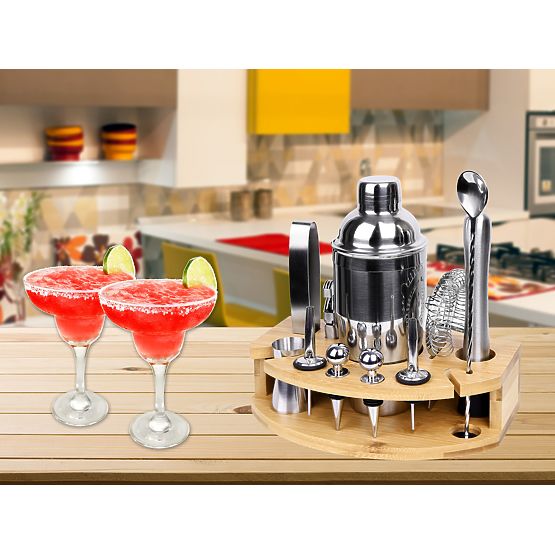 Barmanská sada CHESTER chromovaná 12 dílů