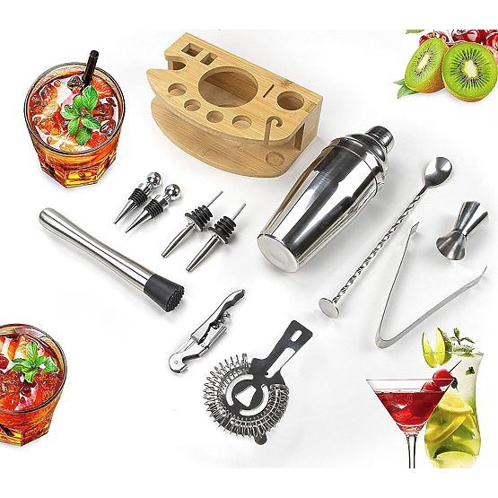 Barmanská sada CHESTER chromovaná 12 dílů