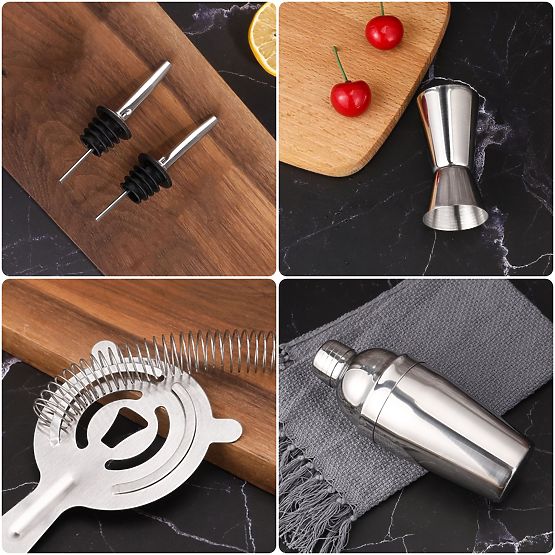 Barmanská sada CHESTER chromovaná 12 dílů