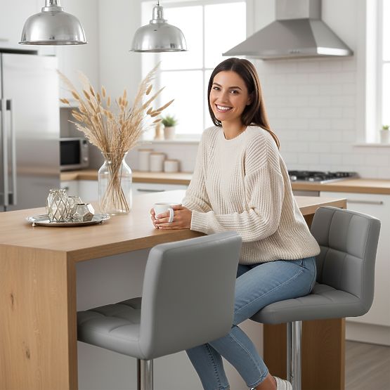 Barová židle Arako šedá