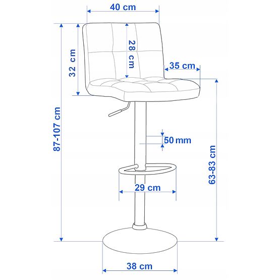 Barová židle Arako šedá