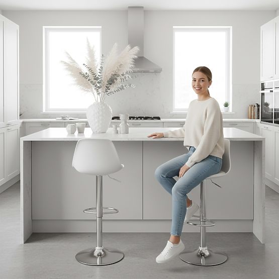 Barová židle Ricardo bílá