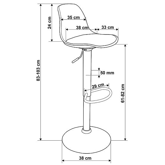 Barová židle Ricardo černá