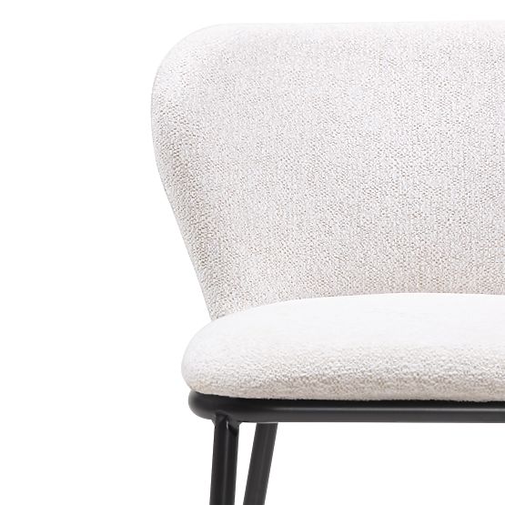 Barová židle Yasmin II, ecru/černé nohy