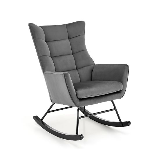 BAZALTO houpací křeslo šedé