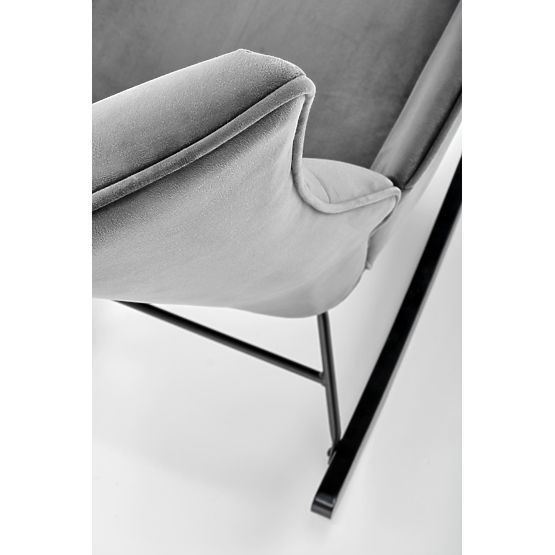 BAZALTO houpací křeslo šedé