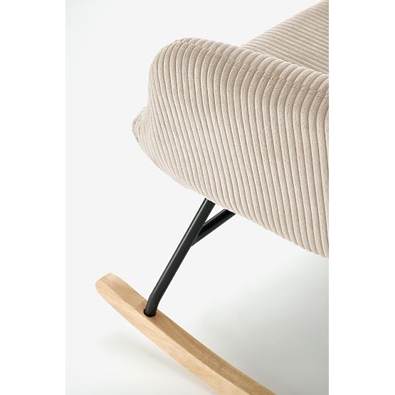 BELMIRO relaxační křeslo s funkcí houpání, krémové