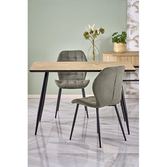 BERTO stůl deska - přírodní, noha - černá (2p=1ks)