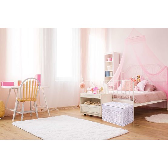 Bílá proutěná truhla 160 L