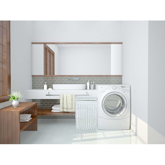 Bílý proutěný koš 114 L