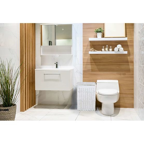 Bílý proutěný koš 114 L